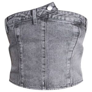Petite Denim Corset Top